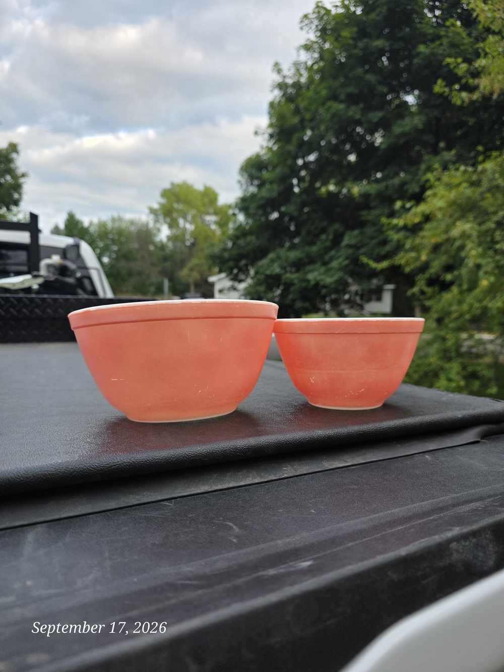 Pyrex Coral Pink Mixing Bowls Set - 2pc